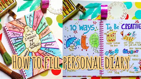 HOW TO FILL A DIARY / JOURNAL IDEAS - YouTube