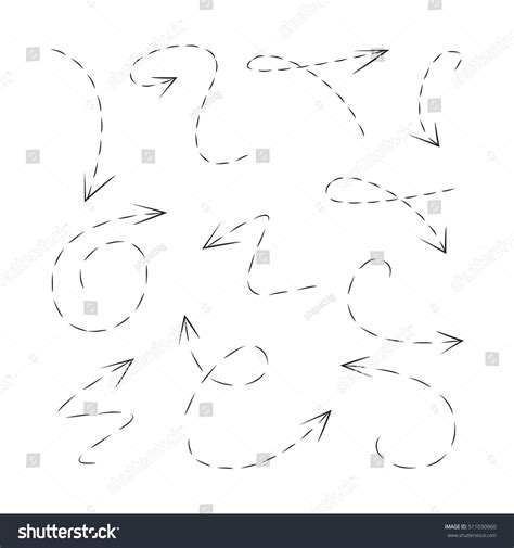 Vector Dashed Arrows - 511030960 : Shutterstock