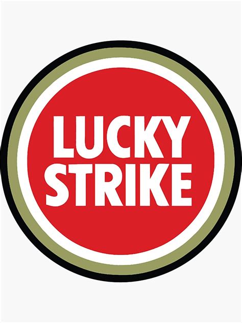 "Lucky Strike Logo Merchandise " Sticker by darrellatom | Redbubble