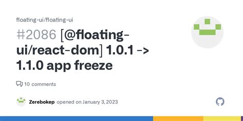 [@floating-ui/react-dom] 1.0.1 -> 1.1.0 app freeze · Issue #2086 ...