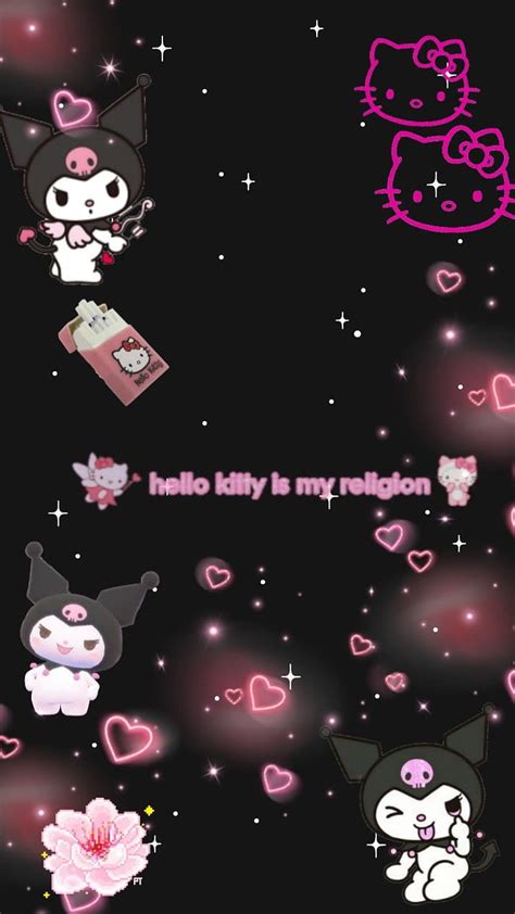 Hello Kitty Black posted by Michelle Simpson, hello kitty emo HD phone wallpaper | Pxfuel