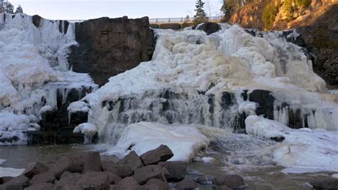 Gooseberry Falls Frozen During Winter Stock Footage Video 8529805 - Shutterstock