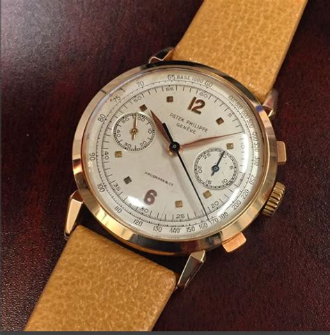 Patek Philippe 1579 Very Rare Rose Gold Vintage Chronograph w Hausmann ...