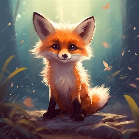 Premium AI Image | cute fox illustration