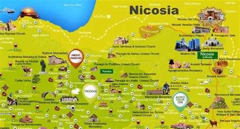 Map of Nicosia Tourist Attractions