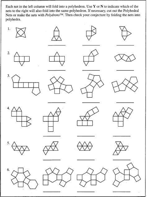 Solved Each net in the left column will fold into a | Chegg.com