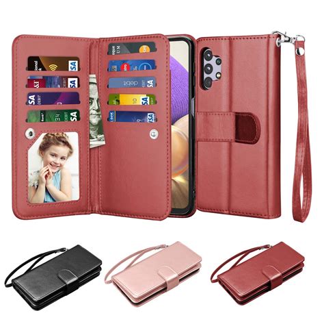 6.5" Galaxy A32 5G Wallet Case, Samsung Galaxy A32 5G 2021 PU Leather Case, Njjex Luxury PU ...