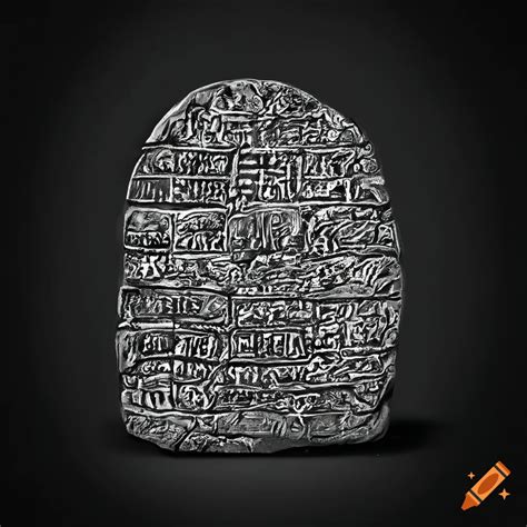 A stone tablet with inscriptions on Craiyon