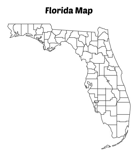 Florida State Map - 10 Free PDF Printables | Printablee