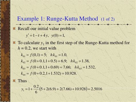 PPT - Ch 8.3: The Runge-Kutta Method PowerPoint Presentation, free download - ID:611308