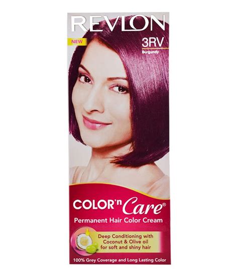 Revlon Permanent Hair Color Burgundy 3rv - Hair color Cream (40g),Cream Developer (60ml): Buy ...