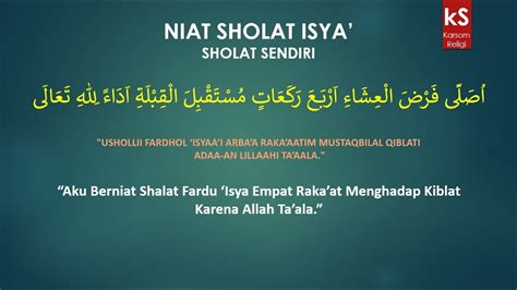 Niat Sholat Isya - Kumpulan Doa