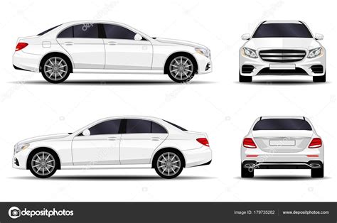 Realistic Car Sedan Front View Side View Back View Stock Vector Image by ©chel11 #179735282