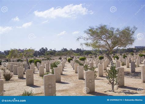 Beautiful View of El Alamein British War Cemetery in El Alamein Editorial Stock Image - Image of ...