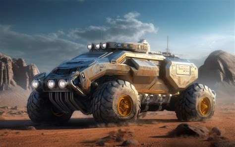 Premium AI Image | A concept art of a vehicle with the word mars on the ...