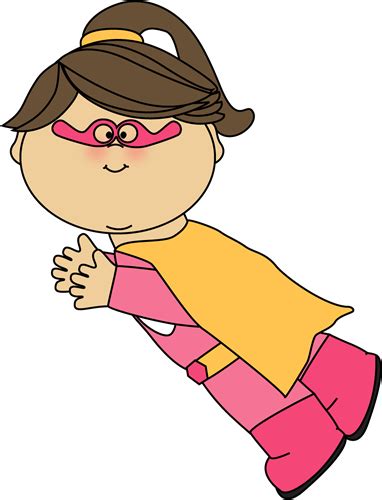 Superhero Girl Flying Clip Art - Superhero Boy Flying Image