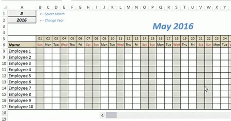 Free Printable Employee Vacation Schedule Image | Excel calendar template, Monthly schedule ...