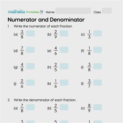 ️Identifying Numerator And Denominator Worksheets Free Download| Goodimg.co