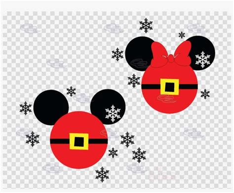 Mickey Mouse Christmas Silhouette Clipart Mickey Mouse - Mickey Head Christmas Clipart PNG Image ...