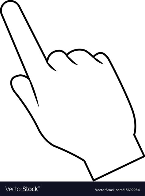 Hand pointing finger cursor icon Royalty Free Vector Image