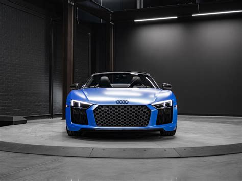 Pre-Owned 2017 Audi R8 V10 | Matte Blue Vinyl Wrap | Carbon Fibre ...