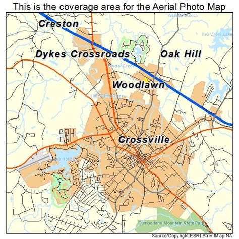 Aerial Photography Map of Crossville, TN Tennessee