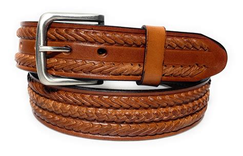 Men's Braided Heavy Duty Leather Belt. Casual or Work | Etsy