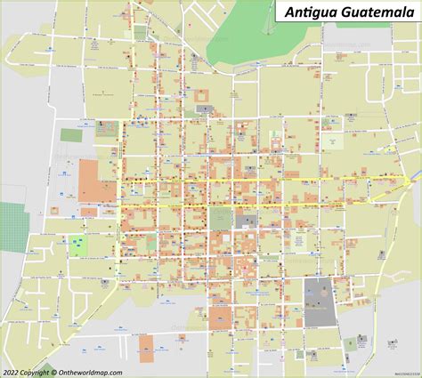 Antigua Guatemala Map | Guatemala | Detailed Maps of Antigua Guatemala