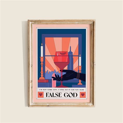 Taylor Swift Lover False God Lyrics Poster