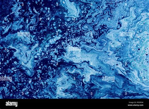 Dark blue marble texture painted with fluid acrylic colors, copy space Stock Photo - Alamy