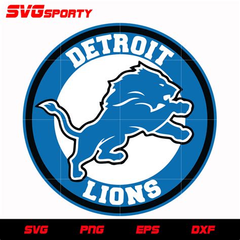 Detroit Lions Circle Logo svg, nfl svg, eps, dxf, png, digital file ...