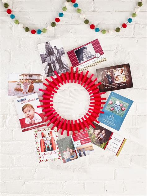 Christmas Card Wreath | Creative christmas, Christmas crafts diy, Christmas art