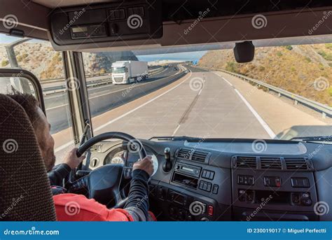 Truck Driver Driving on the Highway Stock Image - Image of lifestyle ...