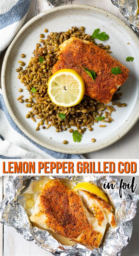 Lemon Pepper Grilled Cod in Foil - A Spicy Perspective