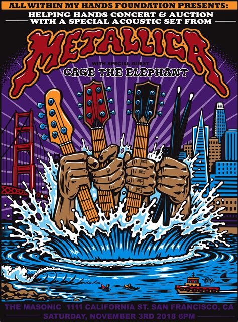 METALLICA (acoustic benefit concert) screenprinted poster · Jimbo ...