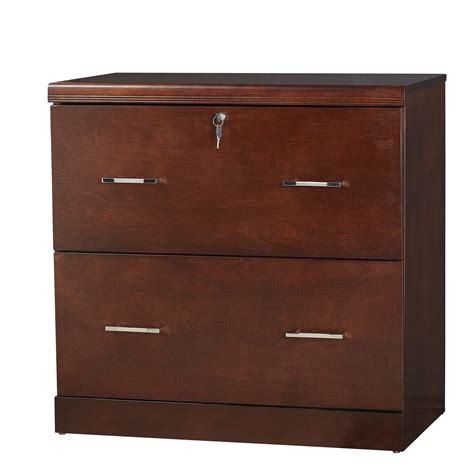 Wood 2 Drawer File Cabinet With Lock - Filing Cabinets