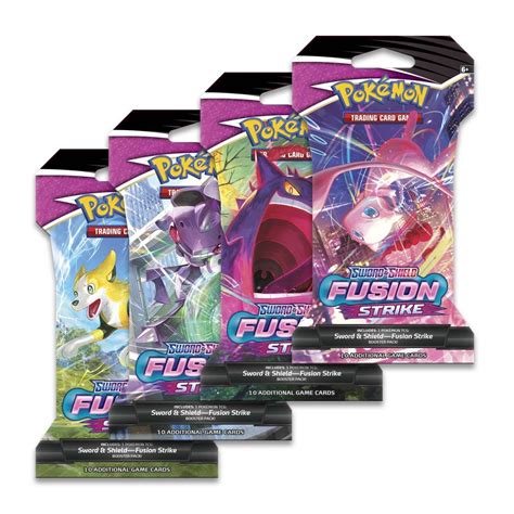 Pokémon TCG: Sword & Shield-Fusion Strike Sleeved Booster Pack (10 ...