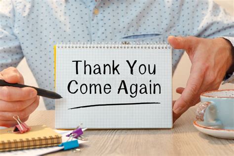 Thank You, Come Again stock photo. Image of sign, posted - 111074868