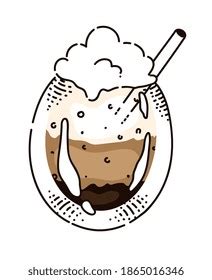 Espresso Macchiato Glass Isolated On White Stock Vector (Royalty Free ...