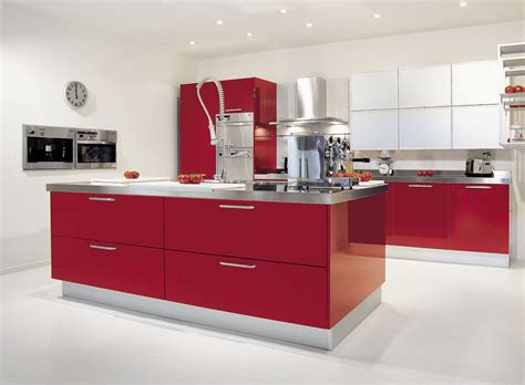 Modern Kitchen Red And White - 1222x899 Wallpaper - teahub.io