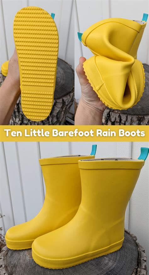 Ten Little Kids Barefoot Rain Boots Review | Kids rain boots, Barefoot ...