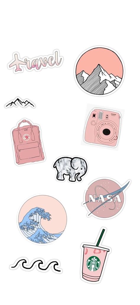 VSCO sticker background in 2021 | Homemade stickers, Cute laptop ...