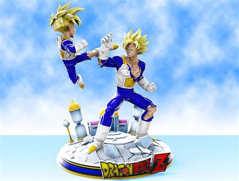 Goku vs Gohan training at hyperbolic time chamber diorama 3D model 3D printable | CGTrader