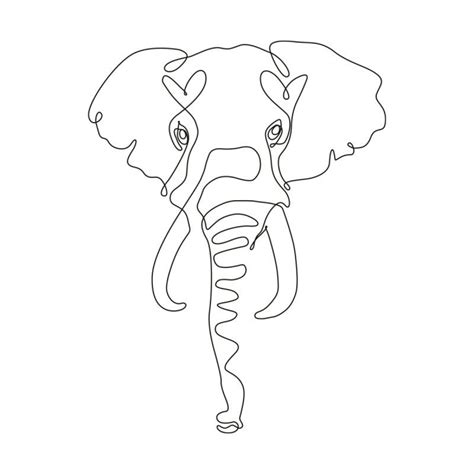 One Line Elephant | Outline art, Line art drawings, Abstract line art