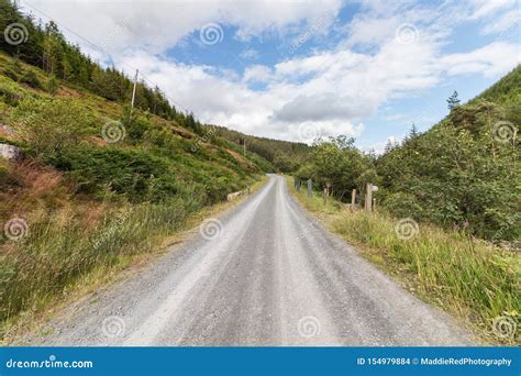 Country Lane in Powys, Wales. Landscape View Over Welsh Countryside ...