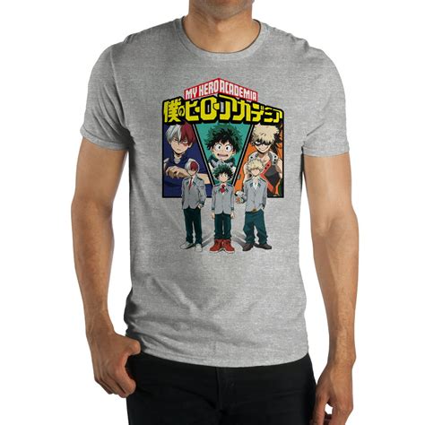 My Hero Academia - My Hero Academia Men's & Big Men's Three Students Anime Graphic Tee Shirt ...