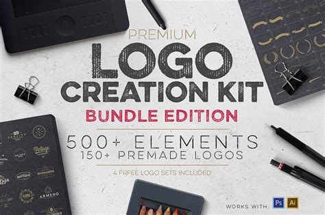 Professional Logo Creation Kit Bundle with 500+ Elements - only 14! -Business Legions Blog