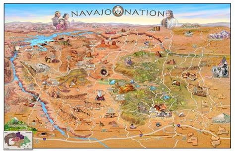 Hand-drawn map of Navajo Nation from 2012. : r/arizona