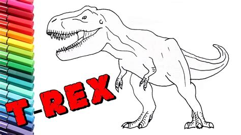 T Rex Drawing For Kids To begin drawing a tyrannosaurus rex start with the basic shapes you see