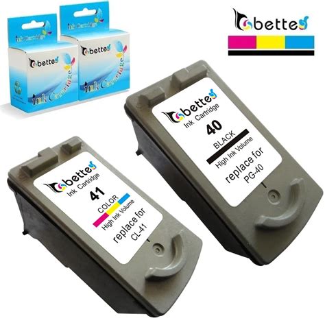 PG40 CL41 for Canon Ink Cartridges PG 40 CL 41 40 41 Pixma iP1200 iP1300 iP1600 iP1700 iP1800 ...